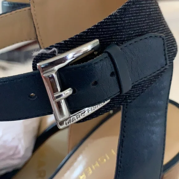 Marc Fisher Ankle Strap Block Heel Sandals Size 7 - Picture 7 of 15